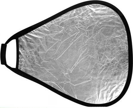 Reflector Triunghiular Irisfot Argintiu Alb 60cm cu Mâner Oem