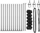 vidaXL Wire Fencing Galvanized Set Gray 0.6x25m