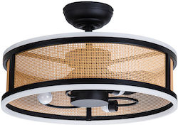 Primo PRCF-80657 Ventilator De Tavan 60cm Cu Lentile De Mărire Negru / Maro Primo PRCF-80657 Ventilator De Tavan 60cm Cu Lentile De Mărire Negru / Maro