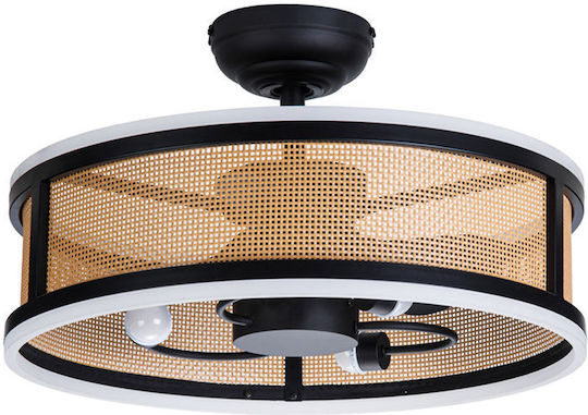 Primo PRCF-80657 Ventilator De Tavan 60cm Cu Lentile De Mărire Negru / Maro
