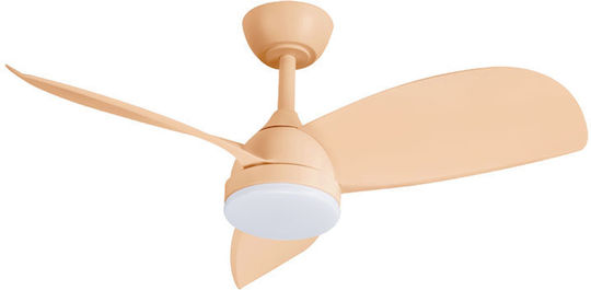 Primo PRCF-80659 Ceiling Fan 91.44cm With Light Fixture Orange / Multicolor