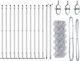 vidaXL Wire Fencing Galvanized Set Gray 0.6x25m
