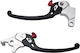 Racing Boy Set of Motorcycle Brake/Clutch Levers Adjustable for Sym VF 185 Black 11860667