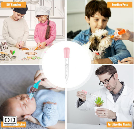 Multi-use Graduated Pipette Made Pvc Silicone 5 Ml Pink Original Deals