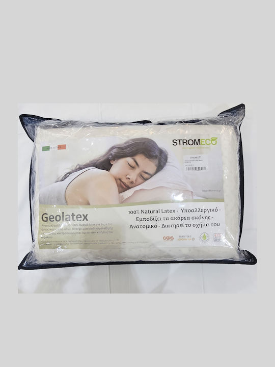 Strom Eco Μαξιλάρι Ύπνου Latex Ανατομικό 40x60x12cm