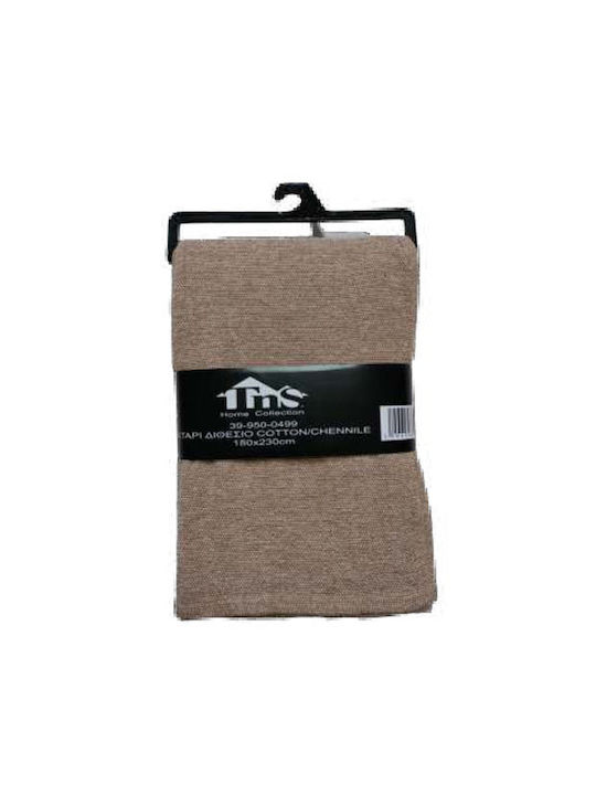 TnS TnS Throws & Couch Blankets Three-Seater Sofa Throw 180x280cm Beige White