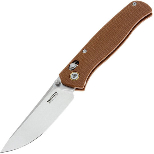 Cuțit pliabil Srm 255l-mn mâner Micarta oțel 10cr15mov