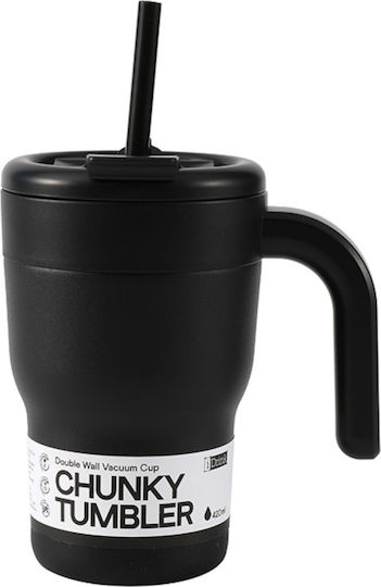 I-Total Ποτήρι Θερμός Ανοξείδωτο 420ml Black