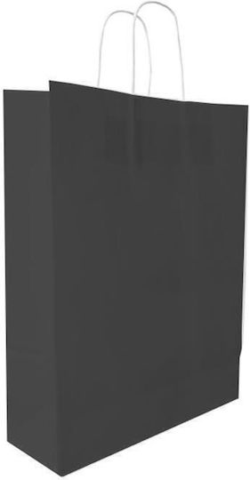 Eco Mâner Hârtie Geantă pentru Cadou Neagră 37x12x27cm.