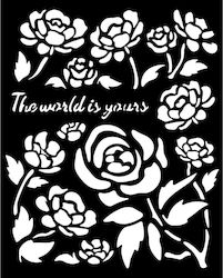 Thick Stencil Stamperia 20x25cm Timeless Rose