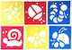 Kids DIY Design Stencil Colorful Hollow Copy Board H-16