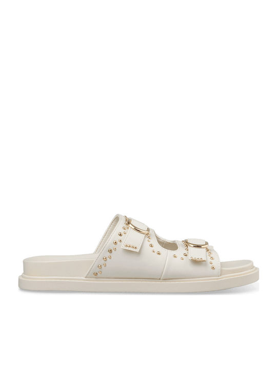 Sandale Casual Damă Flatforme Albe