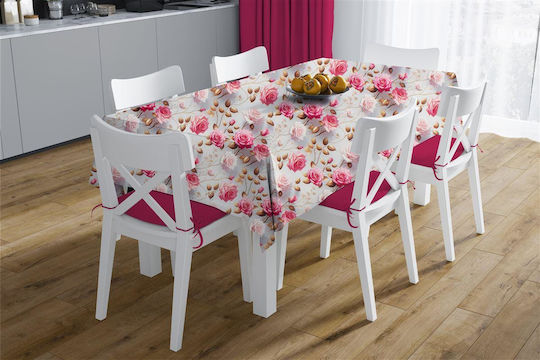 Set 2 Stück Rosen 465 Fleckabweisend Grau-Rosa 140x300cm Set 2 Stück Rosen 465 Fleckabweisend Grau-Rosa 140x300cm