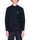 Long-sleeved Cotton Shirt Blue