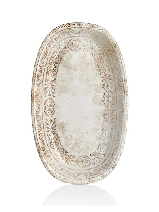GTSA Serving Platter Oval made of Porcelain Gold 24x14cm