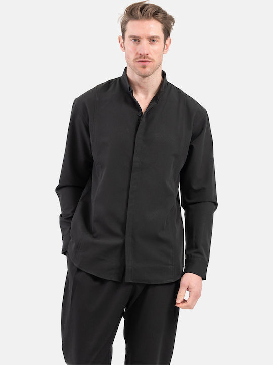 Vittorio Artist Langärmeliges Overshirt Schwarz