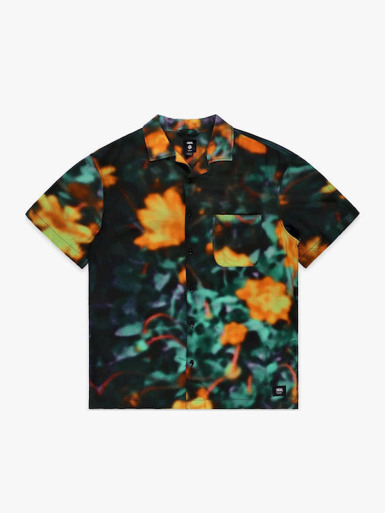 Short-sleeved Shirt in Wide Line Black/multi