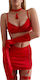 Kassiani Red Lingerie Set Mini Skirt Garter Und...