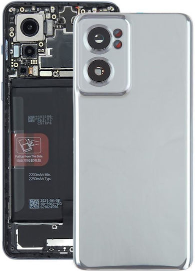Oneplus Nord Ce 2 5g Γνήσιο Πίσω Κάλυμμα Μπαταρίας Κάλυμμα Φακού Κάμερας Ασημί