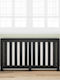 vidaXL Radiator Cover Made of Particleboard Black 149x20x82cm