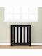 vidaXL Black Particleboard Radiator Cover 78x20x82cm