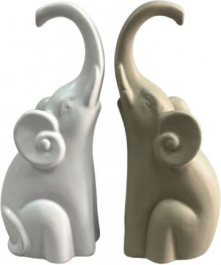 Karvounis Set of Decorative Elephants made of Ceramic 2pcs