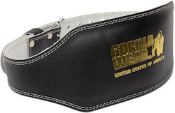 Gorilla Wear 6 Inch Padded Leather Lifting Belt Black Gold