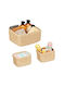 Relaxdays Storage Basket Wicker Brown 3pcs