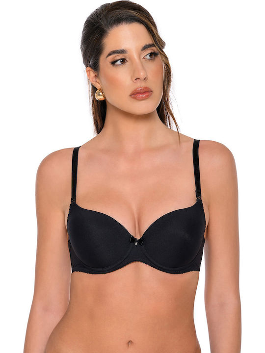 Clio Lingerie Μαύρο Σουτιέν με Ελαφριά Ενίσχυση...