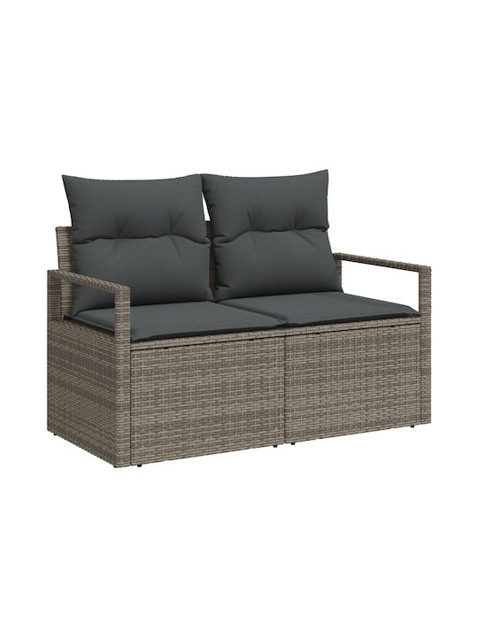 Zweisitziges Sofa Außenbereich Rattan mit Kissen 55x55x37cm