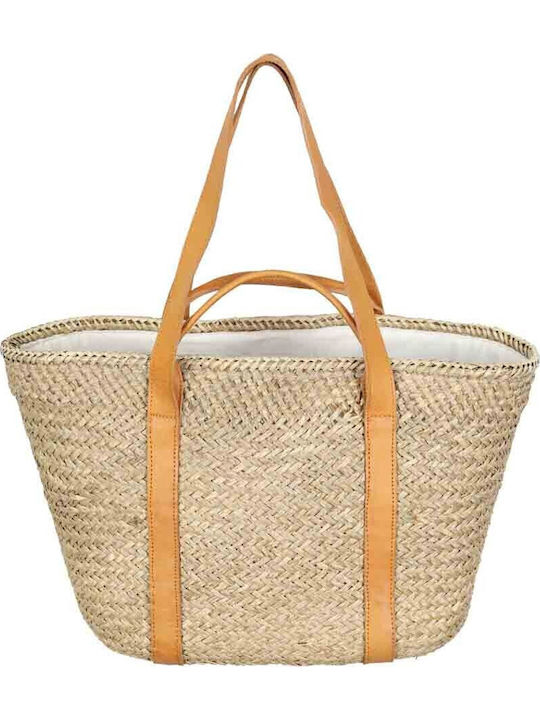 Aquablue Wicker Beach Bag Beige