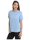 Damen Bluse Kurzärmelig Hellblau