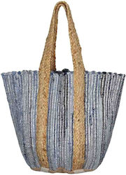 Aquablue Wicker Beach Bag Blue