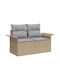 Zweisitziges Sofa Außenbereich Rattan mit Kissen 55x55x37cm