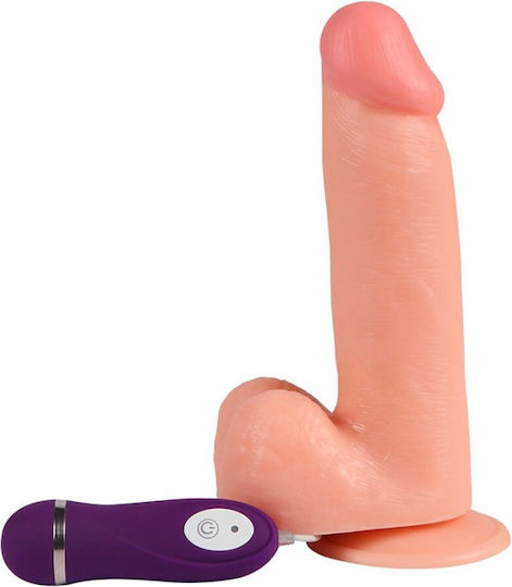 Shequ Adam Ρεαλιστικός Δονητής με Remote Control 21cm Flesh
