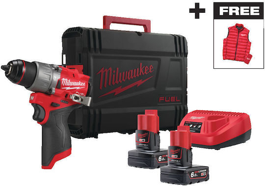 Milwaukee M12 FPD2MC-602X Schlagbohrmaschinen Bohrschrauber Batterie 12V 2x6Ah