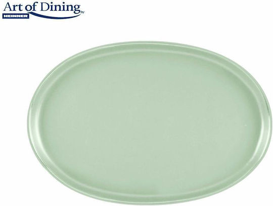 Heinner Yvonne Servierplatte Oval Keramik Grün 30x20cm 1Stück