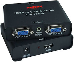 Roline Hdmi Splitter 14.01.3526 From 1 Hdmi Female To 2x Vga Female 1080p Roline Hdmi Splitter 14.01.3526 From 1 Hdmi Female To 2x Vga Female 1080p