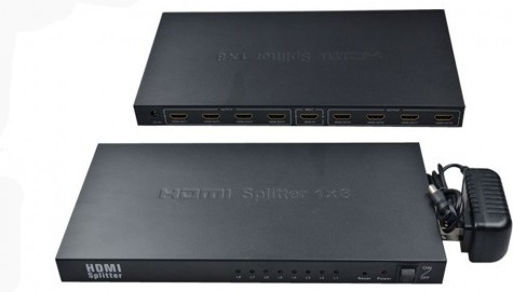 Detech HDMI сплитер женски към 8x HDMI женски до 1080p 1920 x 1080 скорост до 10.2Gbps
