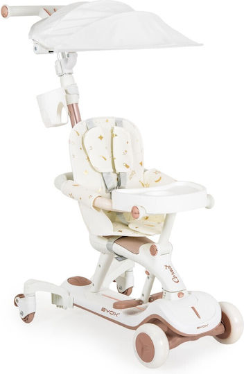 Byox Kids Scooter Foldable Cornet 6 in 1 3-Wheel with Seat White