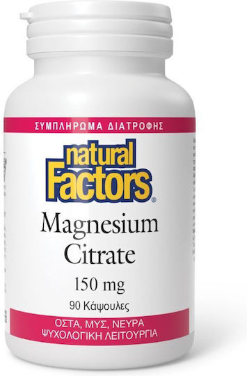 Natural Factors Magnesium Citrate 150mg 90 κάψουλες