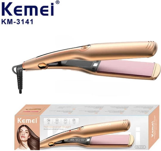 Kemei KM-3141 Πρέσα Μαλλιών με Κεραμικές Πλάκες 40W