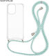 Sonique Armor Clear Silicone Case with Cord for...