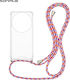 Sonique Armor Clear Silicone Case with Cord for...