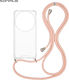 Sonique Armor Clear Silicone Case with Cord for...