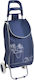 Stoff Einkaufswagen Blau 35x27x94cm