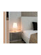 Globo Lighting Wood Table Lamp with White Shade and Base