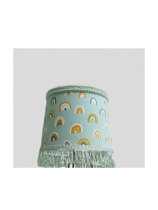 Καπέλο Φωτιστικού Πορτατίφ Soft Green Rainnow Διαστάσεις 15*12*10