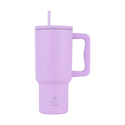 Estia Straw Tumbler XL Save the Aegean 900ml Lavender Purple