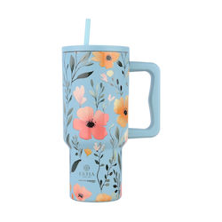 Estia Straw Tumbler XL Save the Aegean 900мл Sky Garden